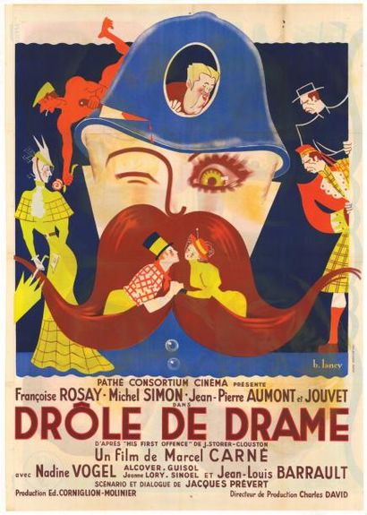 DROLE DE DRAME CARNE Marcel - 1937 Affiche...