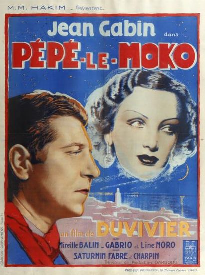 PEPE LE MOKO DUVIVIER Julien - 1937 Affiche...