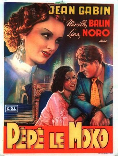 null PEPE LE MOKO DUVIVIER Julien - 1937 Affiche belge roulée. Quelques tâches 3...