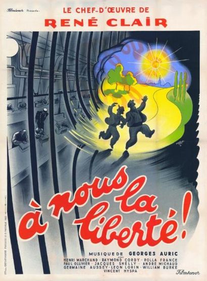 A NOUS LA LIBERTE CLAIR René - 1932 Entoilée,...