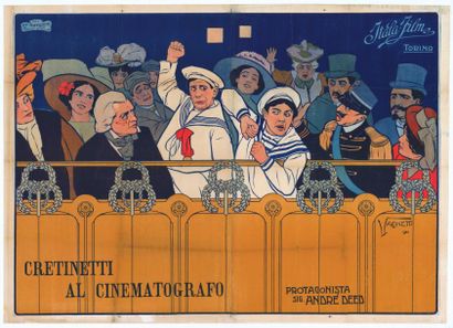 CRETINETTI AL CINEMATOGRAFICO 1911 Affiche...
