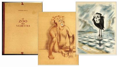 null LE ZOO DES VEDETTES Georges BASTIA - 1946 Recueil de 30 lithographies originales....