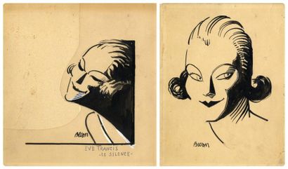 Eve FRANCIS BECAN - circa 1920 2 dessins....