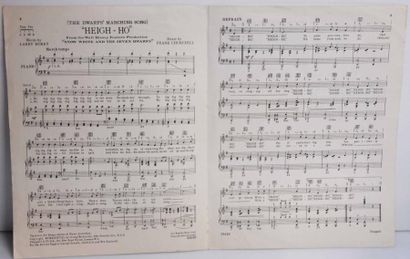 null BLANCHE NEIGE Walt DISNEY Partttton musicale originale anglaise datée 1938 et...