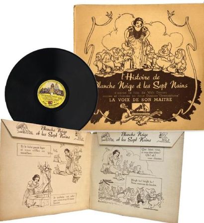 null BLANCHE NEIGE Walt DISNEY - 1938 Album original de 2 disques 78 tours. Gramophone...