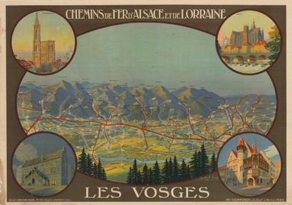 null LES VOSGES Chemins de fer d'Alsace et de Lorraine CONSTANT-DUVAL - Circa 1925...