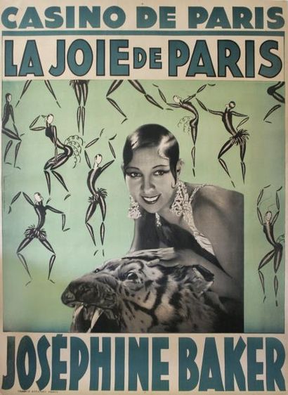 JOSEPHINE BAKER LA JOIE DE PARIS - 1932 Affiche...