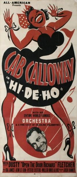 null HI DE HO 1947 - Cab CALLOWAY et son orchestre Affiche entoilée en très bon ...
