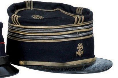 null Képi de sous-officier d'infanterie coloniale (1900-1914) drap noir, cordonnet...