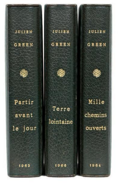 GREEN Julien Ensemble de ses mémoires en trois volumes (Partir avant le jour/Mille...