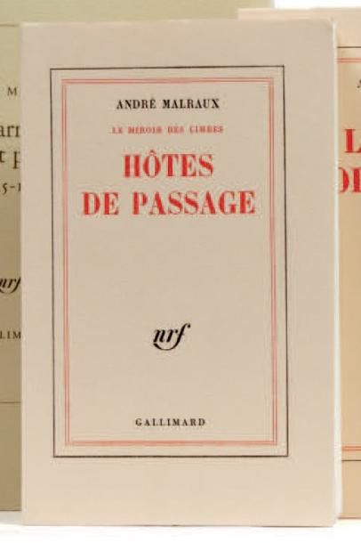 MALRAUX André Hôtes de passage. Gallimard Paris 1975. E.O. L'un des 120 ex de tête...