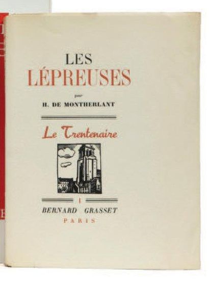 MONTHERLANT Henry de Les lépreuses. Grasset Paris 1939. E.O. L'un des 23 ex de tête...