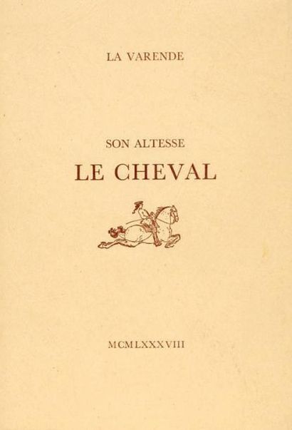 SON ALTESSE LE CHEVAL: René Jeanne imprimeur...