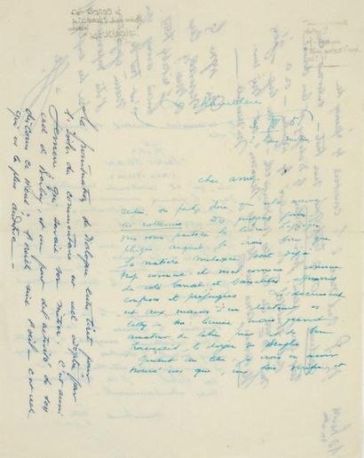 null LETTRE AUTOGRAPHE SIGNEE ADRESSEE A UN EDITEUR ET DATEE DU JUILLET 1951: La...