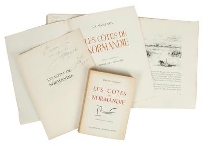  LES COTES DE NORMANDIE: Société des amis des livres Paris 1954. Première édition...
