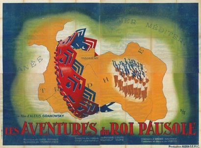 null AVENTURES DU ROI PAUSOLE (les) Alexis GRANOWSKY - 1933 Affiche pliée en bon...