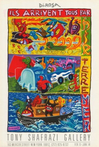DI-ROSA TONY SHAFRAZI GALLERY
 Affiche réalisée
 1983
 70x100cm
