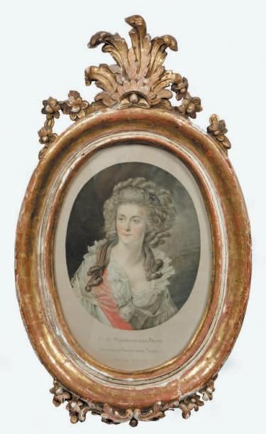 null Gravure de la fin du XVIIIe siècle. F: S: Wilhemine de Prusse, Princesse d'Orange...
