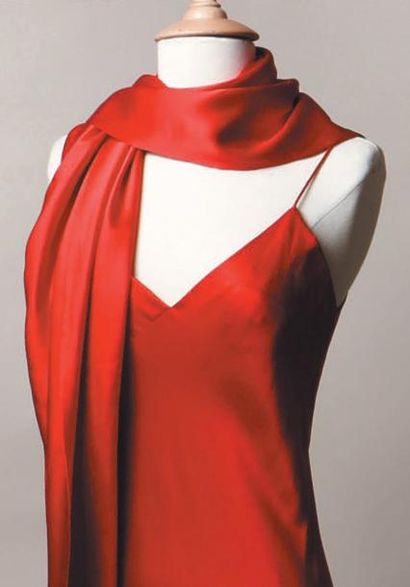 Guy LAROCHE Haute couture - circa 1968/ Robe du soir de forme combinaison à fines...