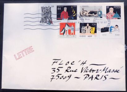 FLOC'H «35 rue Jean Massé». Editions Carton 1987. Portfolio de 7 sérigraphies format...