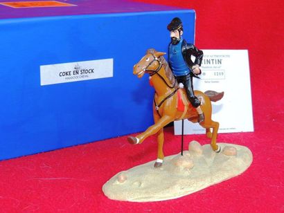  Figurine «Haddok à cheval». Réf. 46918. Editions Moulinsart 1999, figurine en plomb...