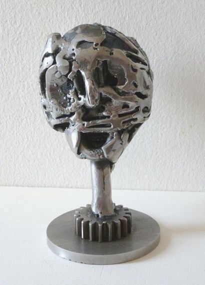 JEAN Fernand Sans titre / Sculpture en acier soudé / Pièce unique / Monogrammé sous...