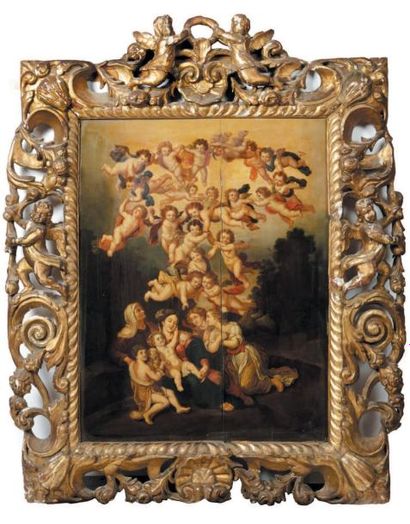 École flamande du XVIIe siècle atelier d'Hendrick van Balen La Vierge à l'Enfant...