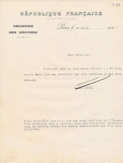 null Exposition de la MISSION PAUL COZE au Musée d'Ethnographie du Trocadéro (1931)...