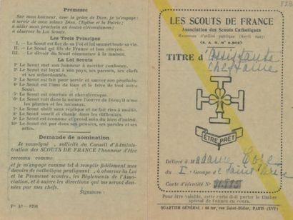 Paul COZE (1903 - 1974) Commissaire NATIONAL des SCOUTS de FRANCE Documents F13 à...