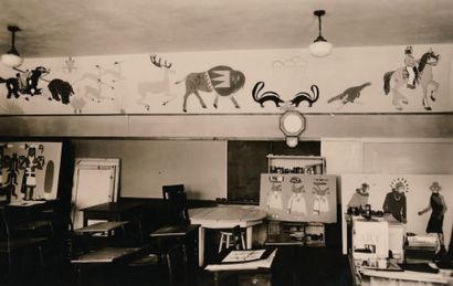null Exposition au Musée d'Ethnographie du Trocadéro 1935 de l'École Indienne de...