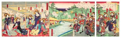Toyokuni III (1786-1865)/Hiroshige II (1826-1869) Set of 28 oban tate-e from the...