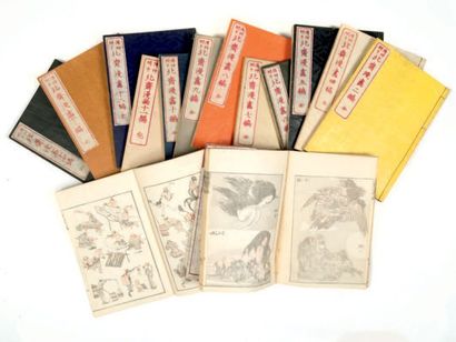 HOKUSAI (1760-1849) Set of fourteen albums (out of 15) of the "Manga" series, various...
