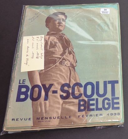 null «Le Boy Scout belge». 1933/34. Lot de 8 numéros pour l'année 1933 et un n° de...