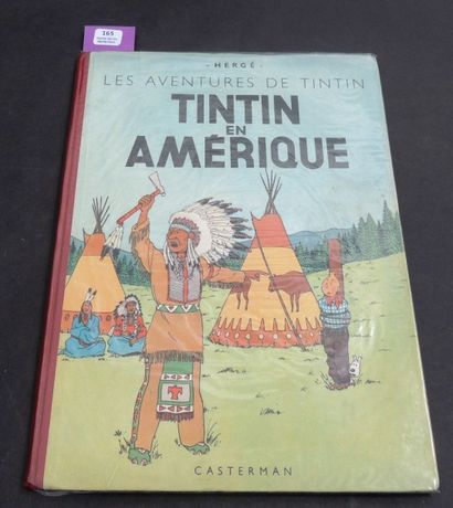 null «Tintin en Amérique». Edition originale couleurs. Casterman 1946, 4e plat B1,...