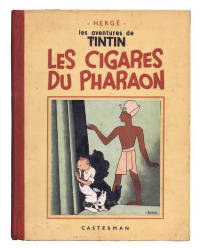 null «Les Cigares du Pharaon». Casterman 1941. 4e plat A16. Album en noir et blanc,...
