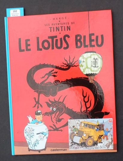 null «Le Lotus Bleu». Casterman 1992, dos carré bleu plastifié. Edition spéciale...