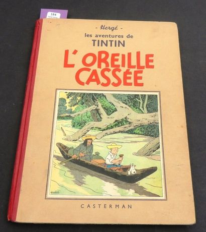null «L'Oreille Cassée». Casterman 1941. 4e plat A15, pages de garde blanches. Exemplaire...