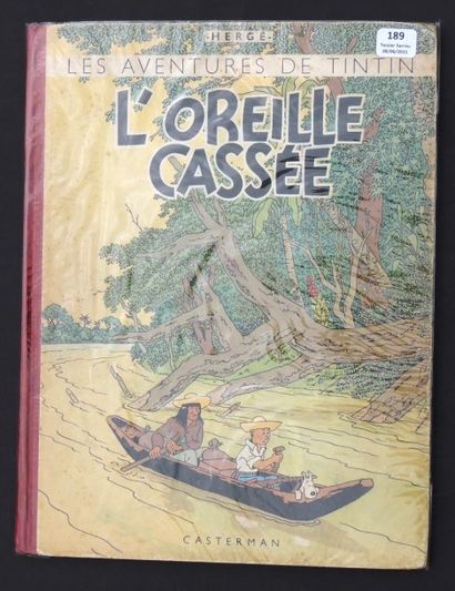 null «L'Oreille Cassée». Edition originale couleurs. Casterman 1943. 4e plat blanc...