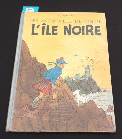 null «L'Ile Noire». Casterman 1944 (décembre), 4e plat blanc A23 bis, dos bleu. Rare...