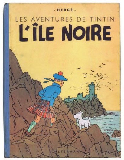 null «L'Ile Noire». Casterman 1946 (décembre), 4e plat B1, dos bleu. Titre en noir...