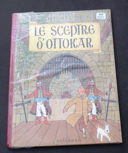 null Le Sceptre d'Ottokar». Casterman 1948 (septembre), 4e plat B2, dos rouge. Titre...