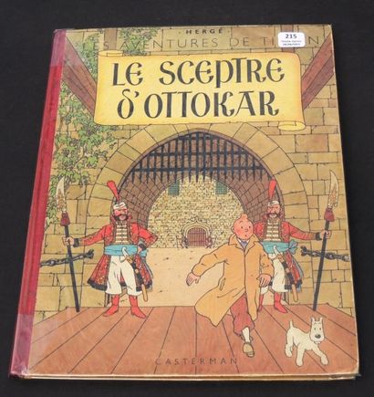 null «Le Sceptre d'Ottokar». Casterman 1948 (septembre), 4e plat B2, dos rouge. Titre...