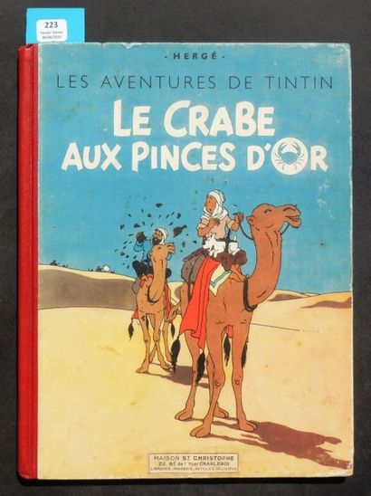 null «Le Crabe aux Pinces d'Or». Casterman 1942, 4e plat A18, dos rouge. GRANDE IMAGE...