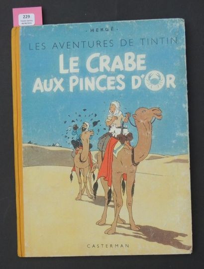 null «Le Crabe aux Pinces d'Or». Casterman 1945, 4e plat A23 bis sans n° d'autorisation....