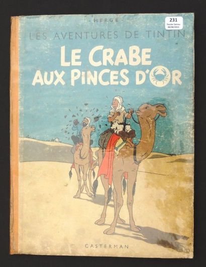 null «Le Crabe aux Pinces d'Or». Casterman 1945, 4e plat A23 bis. Dos jaune. idem...