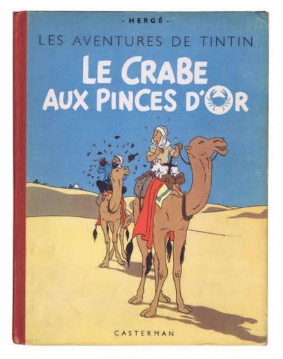null «Le Crabe aux Pinces d'Or». Casterman 1948, 4e plat B2. Dos rouge. Edition couleurs...