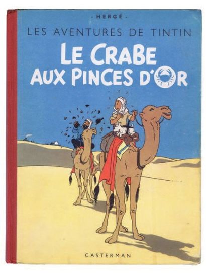 null «le Crabe aux Pinces d'Or». Casterman 1948, 4e plat B2. Dos rouge. Edition couleurs...