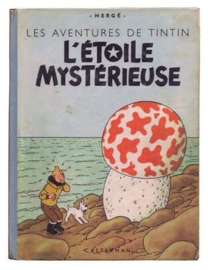 null «L'Etoile Mystérieuse». Casterman 1946, 4e plat B1, dos bleu. Page titre avec...