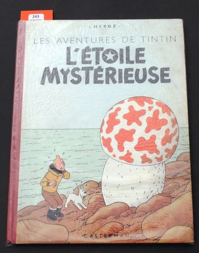 null «L'Etoile Mystérieuse». Casterman 1950, 4e plat B4, dos rouge. Titre en noir...