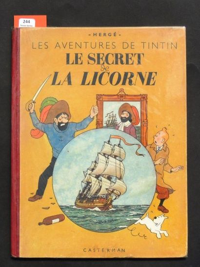 null «Le Secret de la Licorne». Edition originale couleurs. Casterman 1943, 4e plat...